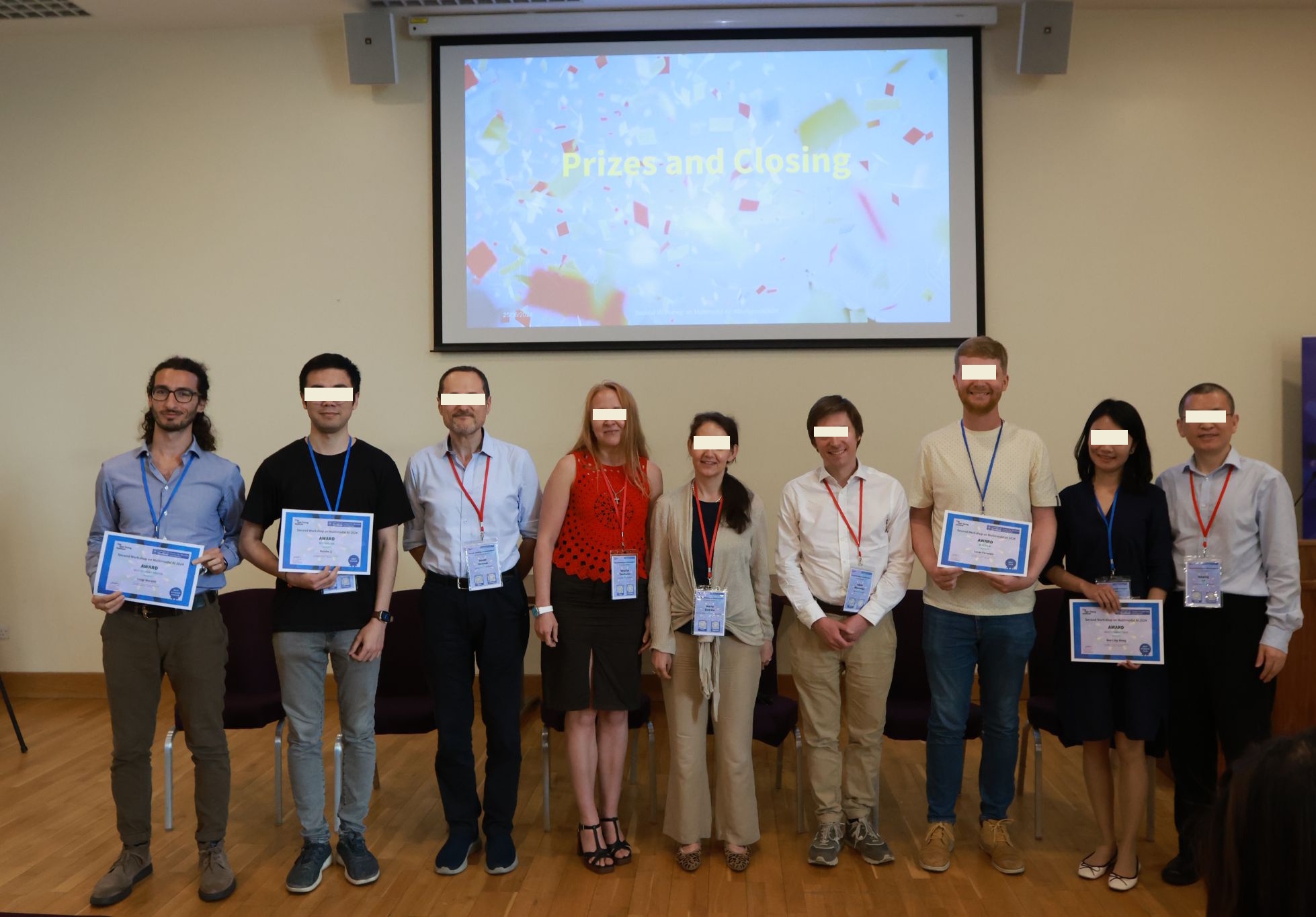 Luigi A. Moretti receiving Best Student Poster Award at Multimodal AI Workshop